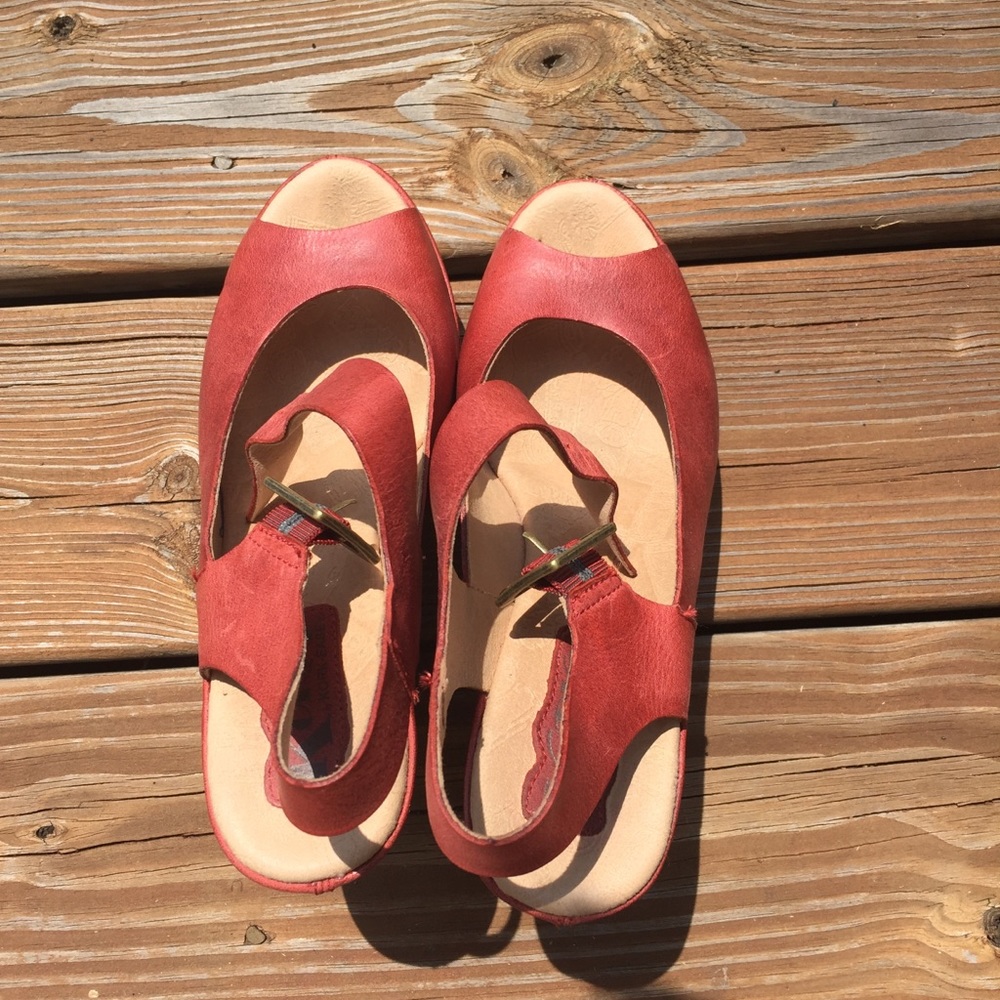 Kork-Ease Anya Leather Wedges, Size 7